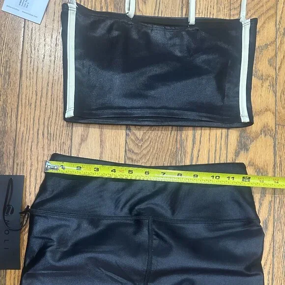 NWT Noli Shop Black Halftime Bra and Liquid Leggings Set Size Small - Picture 10 of 13